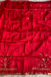 Red Organza Saree 5659 09 (PRE ORDER)
