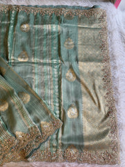 Banarasi Saree with Dori, Jewel & Pearl Work 5875 12