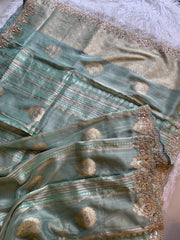 Banarasi Saree with Dori, Jewel & Pearl Work 5875 12