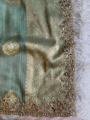 Banarasi Saree with Dori, Jewel & Pearl Work 5875 12