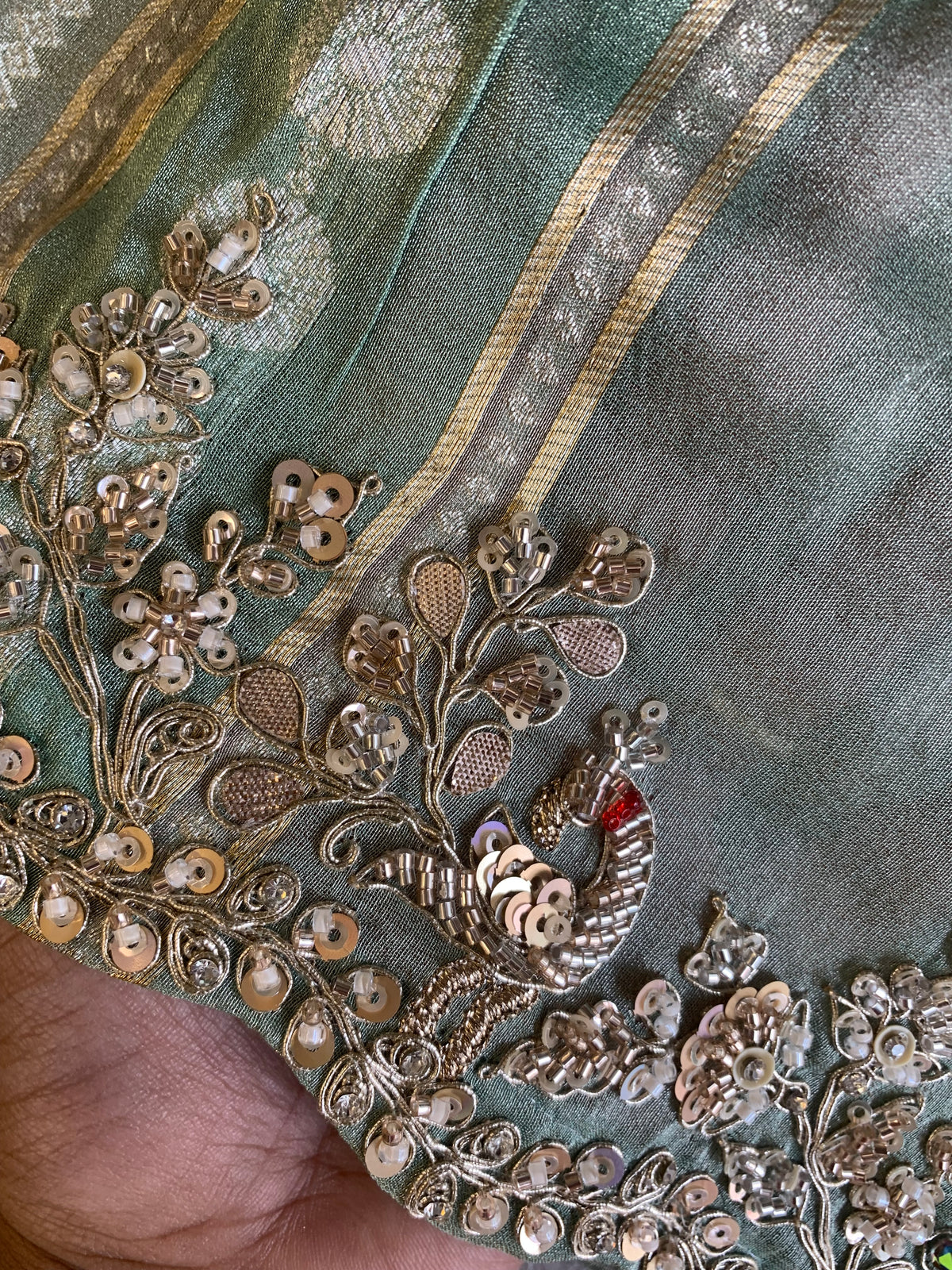 Banarasi Saree with Dori, Jewel & Pearl Work 5875 12