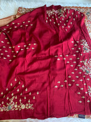 Tissue Saree with Dori, Appliqué & Sequin Work 5875 11