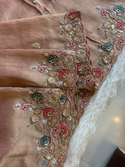 Tissue Saree with Dori, Appliqué & Sequin Work 5875 11
