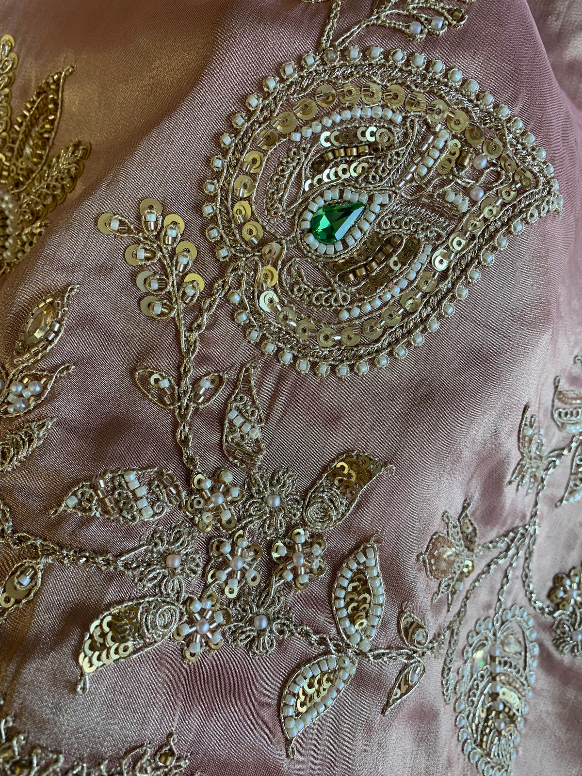 Tissue Saree with Heavy Dori, Pearl & Cutdana Work 5875 15