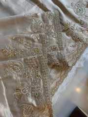 Tissue Saree with Heavy Dori, Pearl & Cutdana Work 5875 15