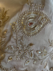 Tissue Saree with Heavy Dori, Pearl & Cutdana Work 5875 15