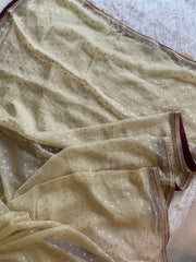 Tissue Organza Saree with Designer Tassel Pallu & Contrast Blouse 5940 04