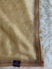 Tissue Organza Saree with Designer Tassel Pallu & Contrast Blouse 5940 04