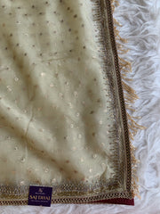 Tissue Organza Saree with Designer Tassel Pallu & Contrast Blouse 5940 04