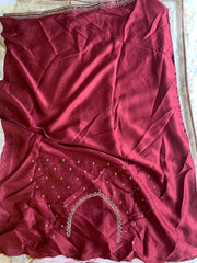 Tissue Organza Saree with Designer Tassel Pallu & Contrast Blouse 5940 04