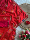 Bandhej Print Russian Silk Saree with Gota Patti & Zardozi 5891 01