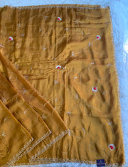 Habutai Silk Saree with Aari, Sequin & Thread Work 5902 01