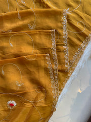 Habutai Silk Saree with Aari, Sequin & Thread Work 5902 01