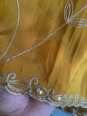 Habutai Silk Saree with Aari, Sequin & Thread Work 5902 01