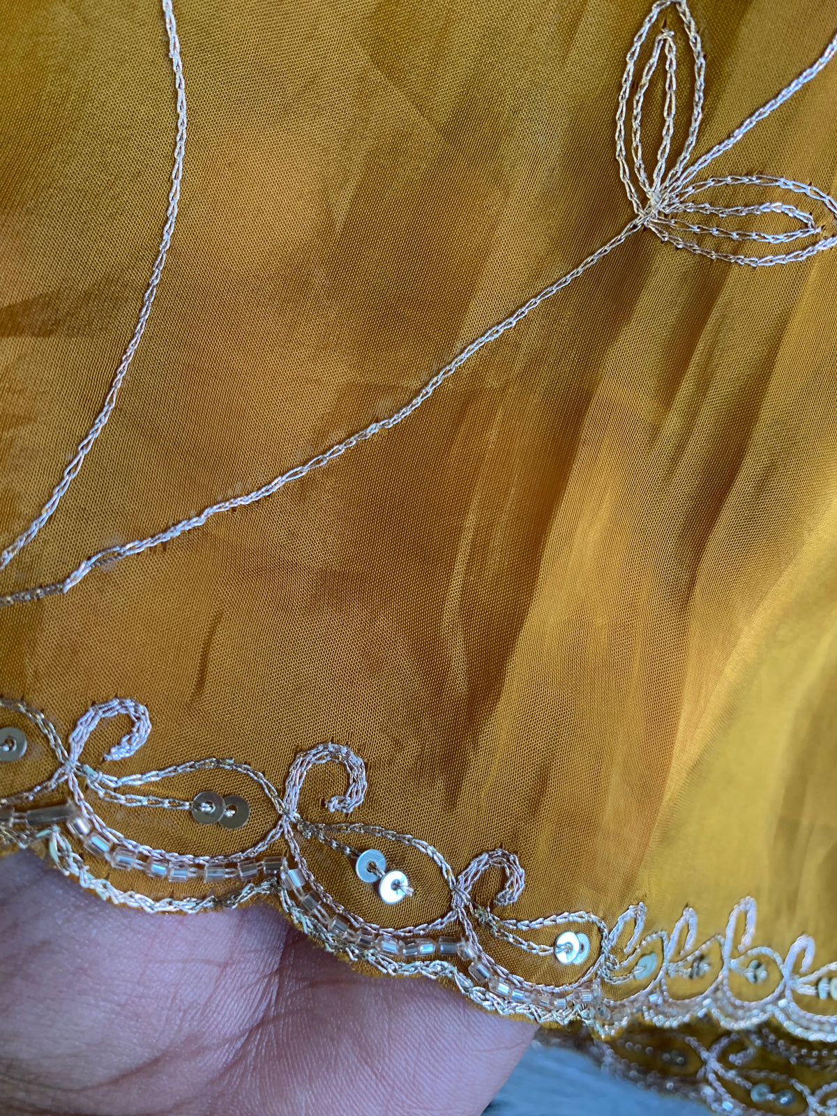 Habutai Silk Saree with Aari, Sequin & Thread Work 5902 01