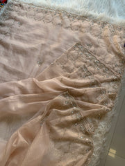 Baby Pink Crush Soft Organza Saree with Cutdana 5902 05