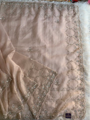 Baby Pink Crush Soft Organza Saree with Cutdana 5902 05