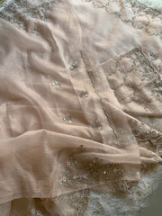 Baby Pink Crush Soft Organza Saree with Cutdana 5902 05