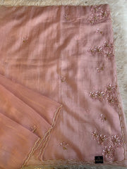 Baby Pink Crush Soft Organza Saree with Sequin 5906 02
