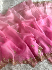 Baby Pink Organza Saree with Heavy Zardosi & Sequin Work 5914 03