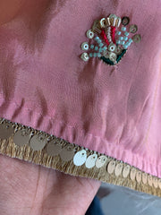 Habutai Silk Saree with Sequin, Cutdana, Aari & Jari Work 5942 08