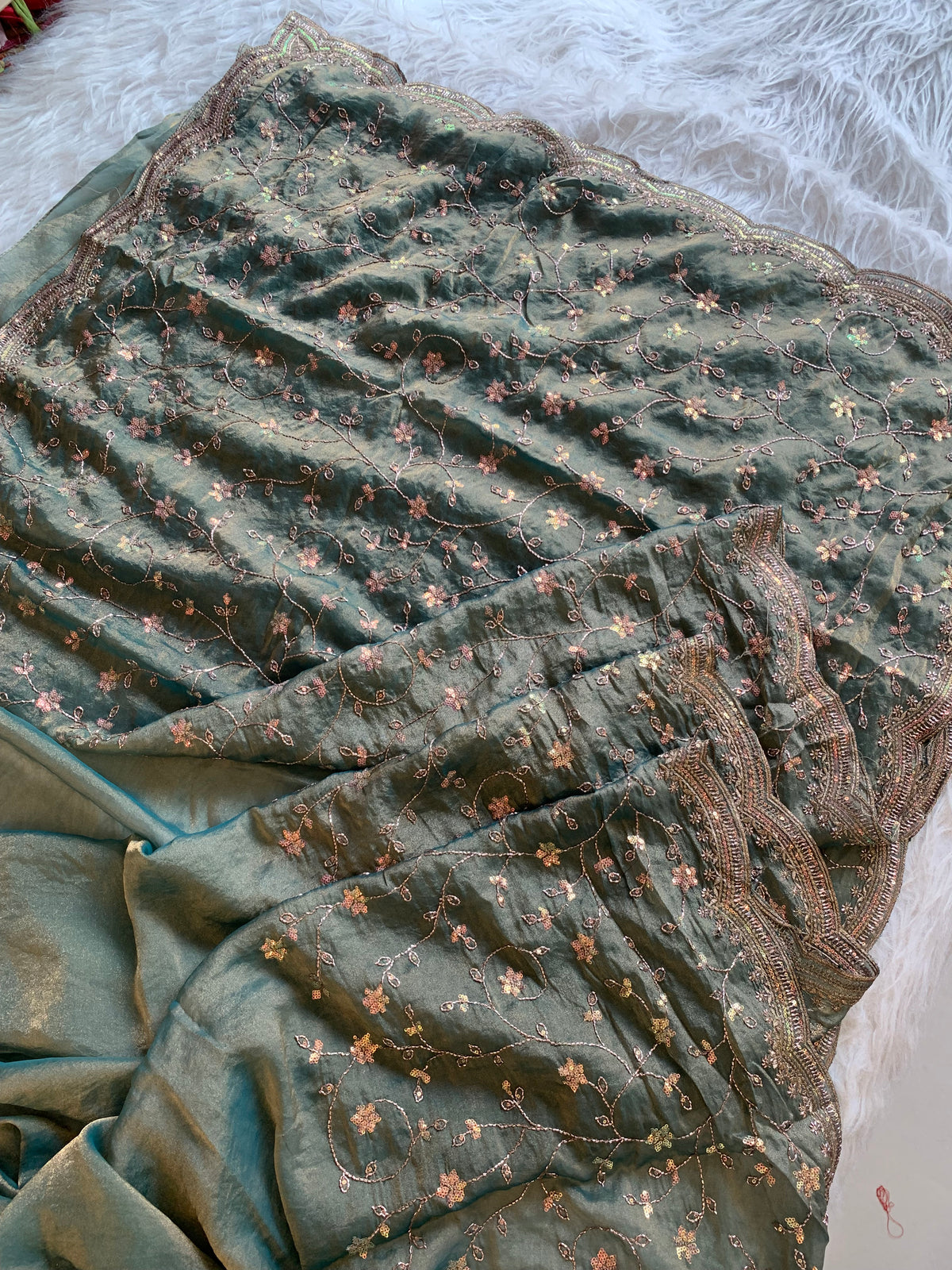 Lightweight Soft Tissue Jaal Saree 5940 07