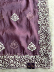 Organza Saree with Aari & Thread Work 5884 02