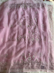 Soft Chinon Georgette Saree with Aari, Sequin & Thread Work 5940 02
