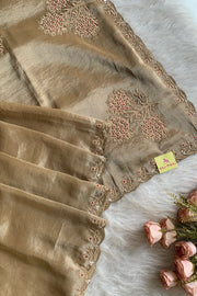 Golden Kanchi Tissue Saree 5640 07