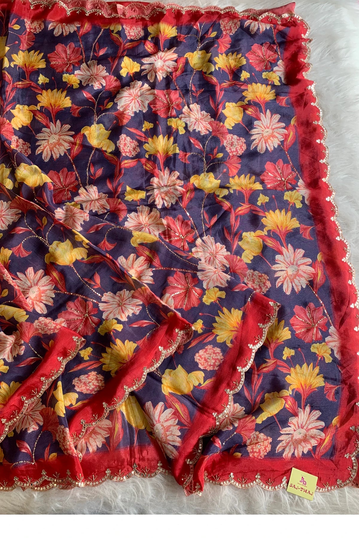Floral Modal Silk Saree 5762 10