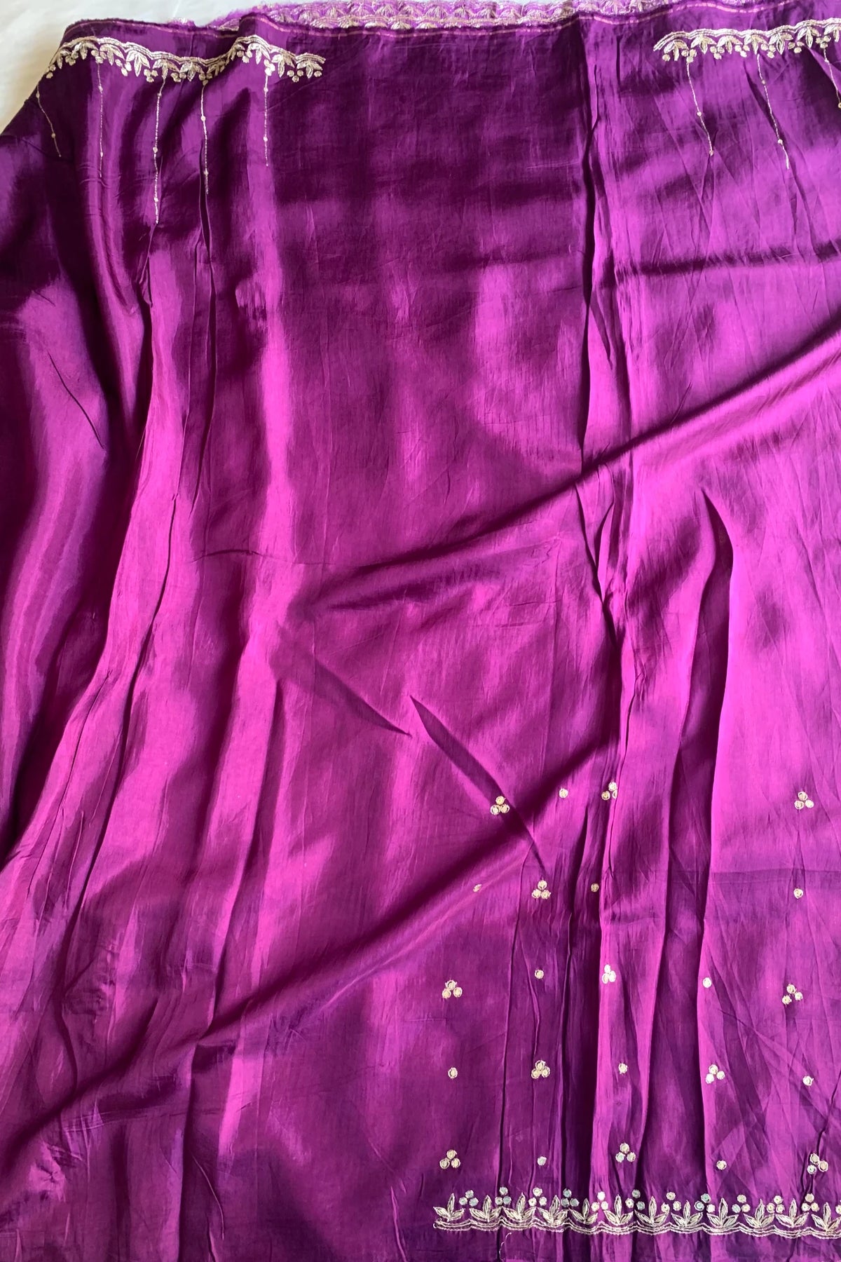 Purple Embellished Russian Silk Saree 5654 02