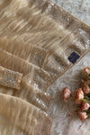 Embellished Butter Organza Saree 5847 01
