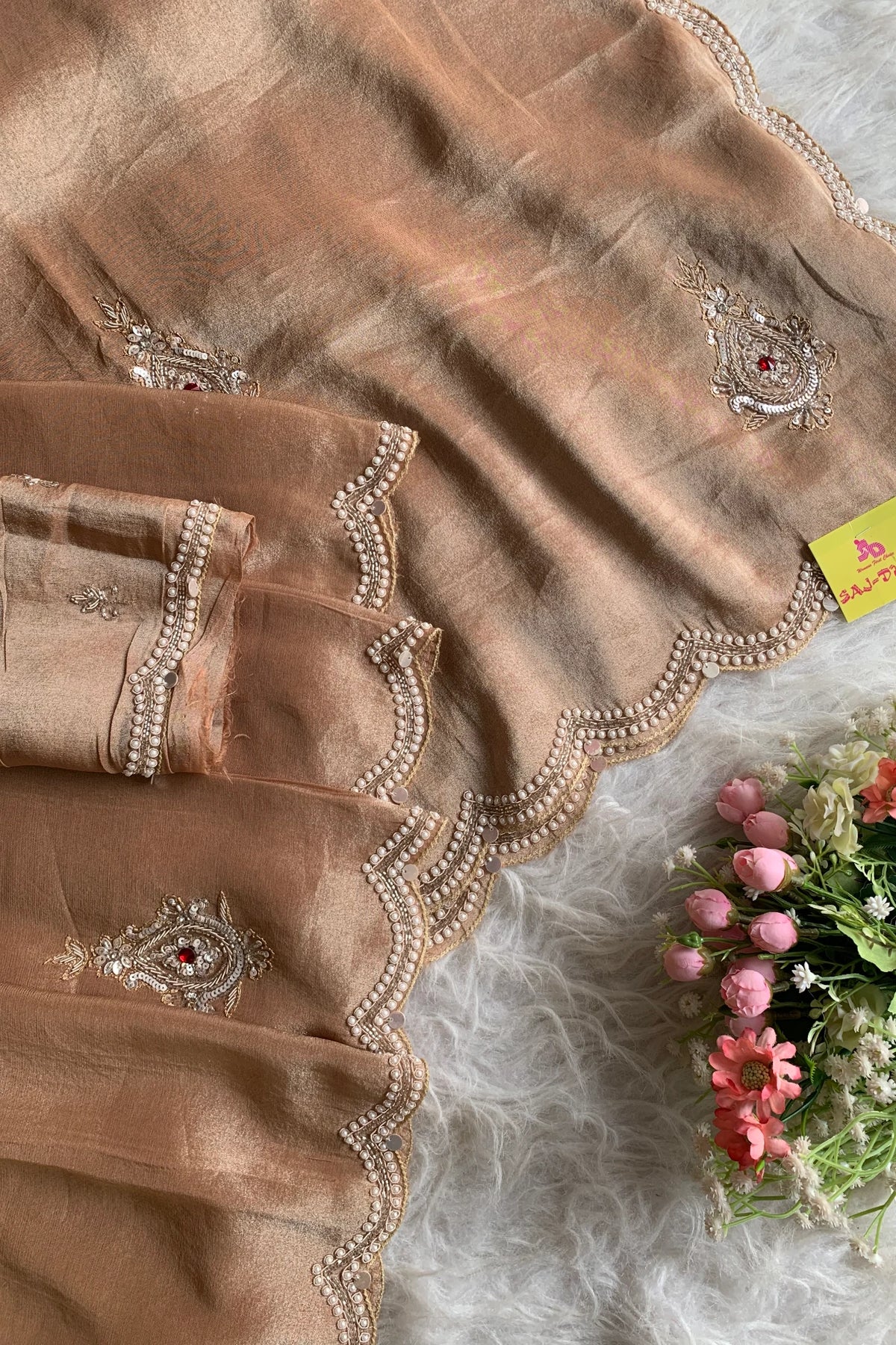 Brick Tissue Saree 5660 06