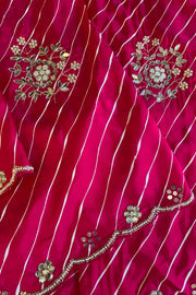 Leheriya Russian Silk Saree Gota Patti 5846 05