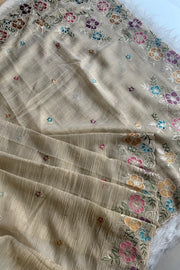 Crush Tissue Organza Floral Saree 5773 04