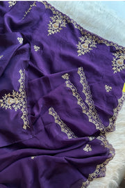 Jayanti Reddy Purple Russian Silk Saree 5764 09 (PRE ORDER)