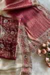 Ivory & Pink Banarasi Saree 5659 05