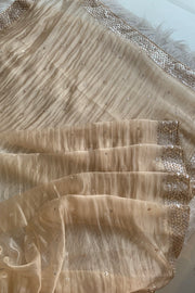 Embellished Butter Organza Saree 5847 01