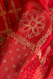 Red Russian Silk Gharchola Saree 5763 10
