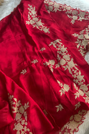 Kora Silk Saree Applique Border Work 5818 03 (PRE ORDER)
