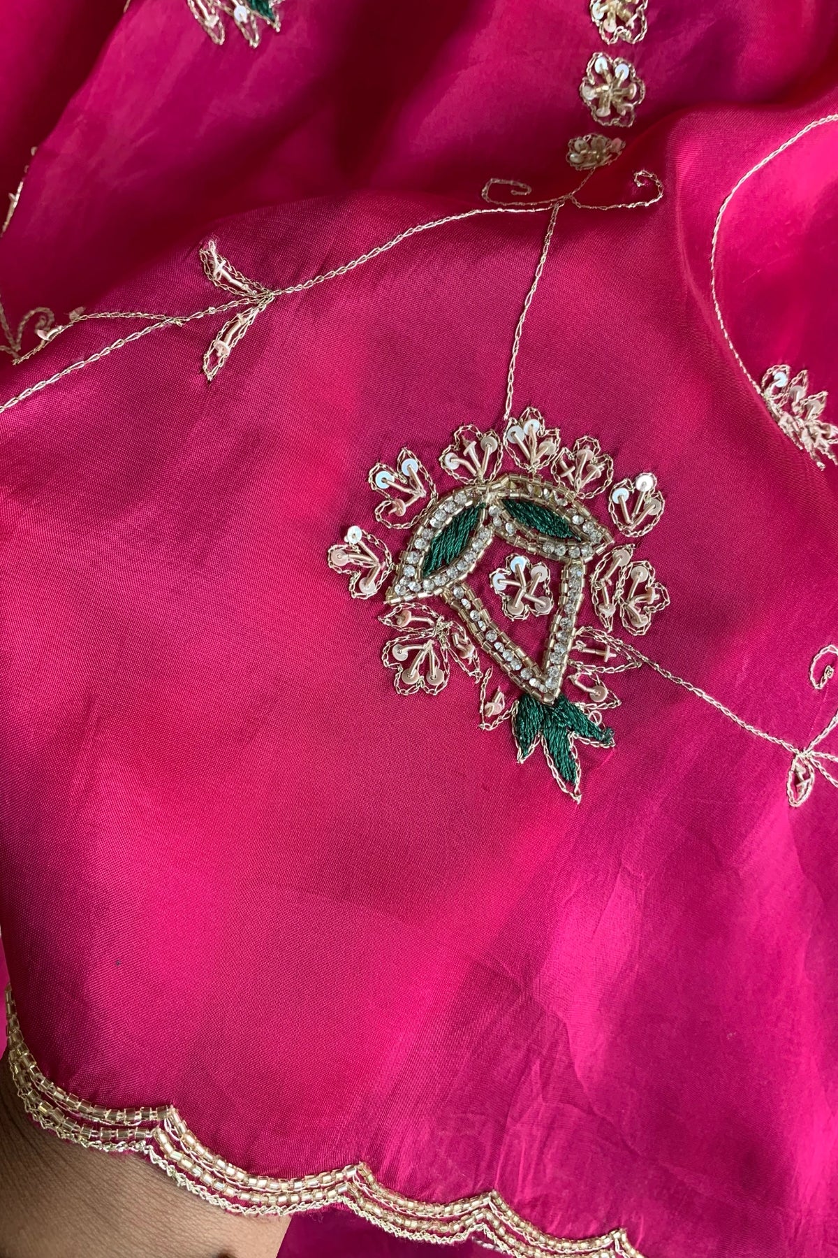 Rani Pink Jaal Saree 5765 02