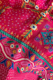 Red Patola Design Banarasi Saree 5776 04