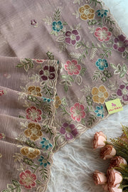Crush Tissue Organza Floral Saree 5773 04