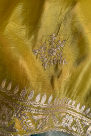 Mustard Yellow Pittan Crush Saree 5653 01