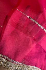 Rani Pink Aari Organza Saree 5851 07