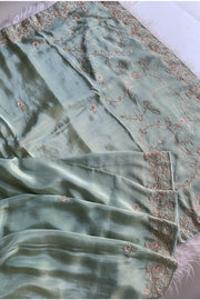 Pista Green Tissue Saree 5520 06