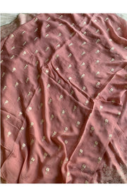 Blush Pink Chinnon Georgette Saree 5655 05