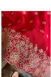 Red Chinnon Georgette Saree 5529 11