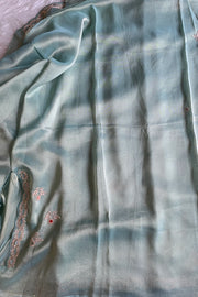 Mint Green Tissue Saree 5664 02