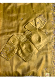 Mustard Kanchi Tissue Saree 5764 15